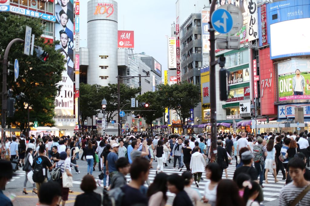 The Shibuya crossing is one of the most affluent points in Japan.